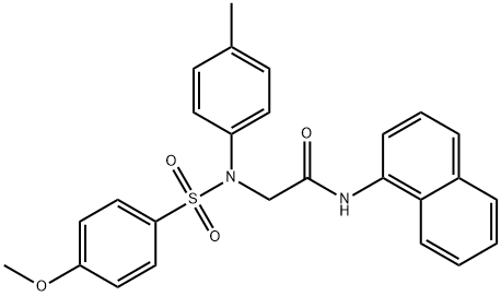 2-{[(4-methoxyphenyl)sulfonyl]-4-methylanilino}-N-(1-naphthyl)acetamide Struktur