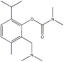 2-[(dimethylamino)methyl]-6-isopropyl-3-methylphenyl dimethylcarbamate Struktur