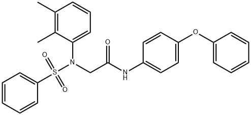 2-[2,3-dimethyl(phenylsulfonyl)anilino]-N-(4-phenoxyphenyl)acetamide Struktur