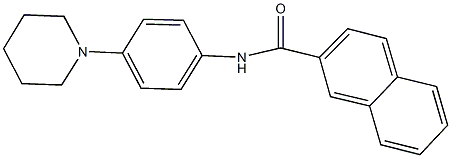 N-[4-(1-piperidinyl)phenyl]-2-naphthamide Struktur