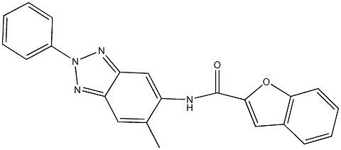 N-(6-methyl-2-phenyl-2H-1,2,3-benzotriazol-5-yl)-1-benzofuran-2-carboxamide Struktur