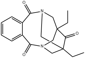 1,14-diethyl-3,12-diazatetracyclo[10.3.1.1~3,14~.0~5,10~]heptadeca-5,7,9-triene-4,11,15-trione Struktur