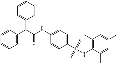 N-{4-[(mesitylamino)sulfonyl]phenyl}-2,2-diphenylacetamide Struktur