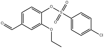 2-ethoxy-4-formylphenyl 4-chlorobenzenesulfonate Struktur