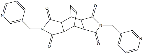 4,10-bis(3-pyridinylmethyl)-4,10-diazatetracyclo[5.5.2.0~2,6~.0~8,12~]tetradec-13-ene-3,5,9,11-tetrone Struktur