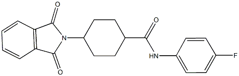 4-(1,3-dioxo-1,3-dihydro-2H-isoindol-2-yl)-N-(4-fluorophenyl)cyclohexanecarboxamide Struktur