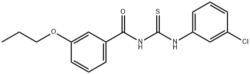 N-(3-chlorophenyl)-N'-(3-propoxybenzoyl)thiourea Struktur