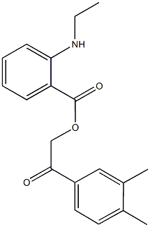 2-(3,4-dimethylphenyl)-2-oxoethyl 2-(ethylamino)benzoate Struktur