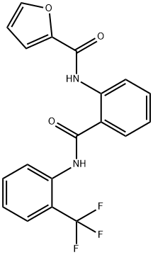 N-(2-{[2-(trifluoromethyl)anilino]carbonyl}phenyl)-2-furamide Struktur