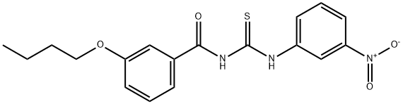 N-(3-butoxybenzoyl)-N'-{3-nitrophenyl}thiourea Struktur