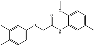 2-(3,4-dimethylphenoxy)-N-(2-methoxy-5-methylphenyl)acetamide Struktur