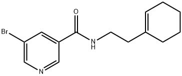 5-bromo-N-[2-(1-cyclohexen-1-yl)ethyl]nicotinamide Struktur