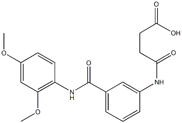 4-{3-[(2,4-dimethoxyanilino)carbonyl]anilino}-4-oxobutanoic acid Struktur