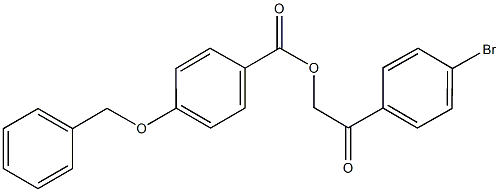 2-(4-bromophenyl)-2-oxoethyl 4-(benzyloxy)benzoate Struktur