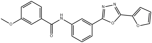 N-{3-[5-(2-furyl)-1,3,4-oxadiazol-2-yl]phenyl}-3-methoxybenzamide Struktur