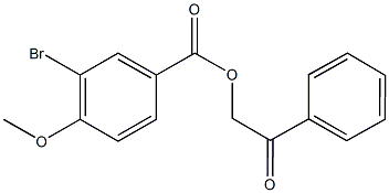 2-oxo-2-phenylethyl 3-bromo-4-methoxybenzoate Struktur