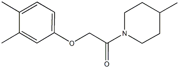 3,4-dimethylphenyl 2-(4-methyl-1-piperidinyl)-2-oxoethyl ether Struktur