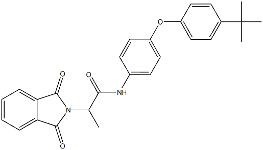 N-[4-(4-tert-butylphenoxy)phenyl]-2-(1,3-dioxo-1,3-dihydro-2H-isoindol-2-yl)propanamide Struktur