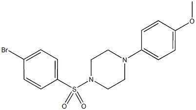 4-{4-[(4-bromophenyl)sulfonyl]-1-piperazinyl}phenyl methyl ether Struktur