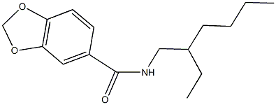 N-(2-ethylhexyl)-1,3-benzodioxole-5-carboxamide Struktur