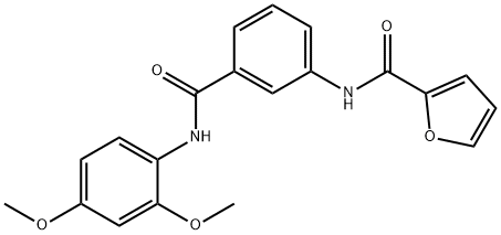 N-{3-[(2,4-dimethoxyanilino)carbonyl]phenyl}-2-furamide Struktur