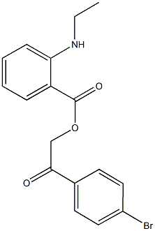 2-(4-bromophenyl)-2-oxoethyl 2-(ethylamino)benzoate Struktur