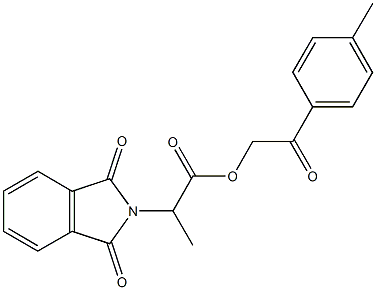 2-(4-methylphenyl)-2-oxoethyl 2-(1,3-dioxo-1,3-dihydro-2H-isoindol-2-yl)propanoate Struktur