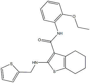 N-(2-ethoxyphenyl)-2-[(2-thienylmethyl)amino]-4,5,6,7-tetrahydro-1-benzothiophene-3-carboxamide Struktur