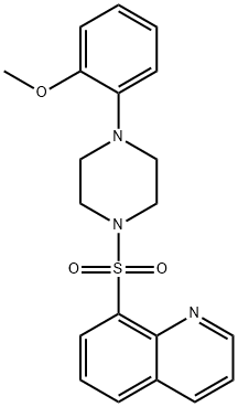 methyl 2-[4-(8-quinolinylsulfonyl)-1-piperazinyl]phenyl ether Struktur