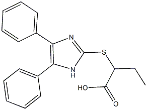 2-[(4,5-diphenyl-1H-imidazol-2-yl)sulfanyl]butanoic acid Struktur