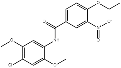 N-(4-chloro-2,5-dimethoxyphenyl)-4-ethoxy-3-nitrobenzamide Struktur