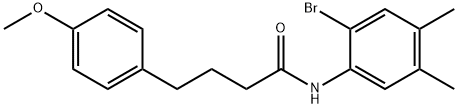 N-(2-bromo-4,5-dimethylphenyl)-4-[4-(methyloxy)phenyl]butanamide Struktur