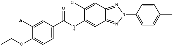 3-bromo-N-[6-chloro-2-(4-methylphenyl)-2H-1,2,3-benzotriazol-5-yl]-4-ethoxybenzamide Struktur