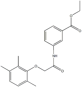 ethyl 3-{[(2,3,6-trimethylphenoxy)acetyl]amino}benzoate Struktur