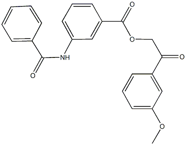 2-(3-methoxyphenyl)-2-oxoethyl 3-(benzoylamino)benzoate Struktur