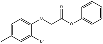 phenyl (2-bromo-4-methylphenoxy)acetate Struktur