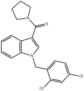 1-(2,4-dichlorobenzyl)-3-(1-pyrrolidinylcarbothioyl)-1H-indole Struktur