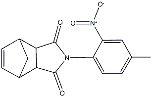 4-{2-nitro-4-methylphenyl}-4-azatricyclo[5.2.1.0~2,6~]dec-8-ene-3,5-dione Struktur