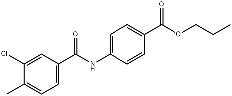 propyl 4-[(3-chloro-4-methylbenzoyl)amino]benzoate Struktur