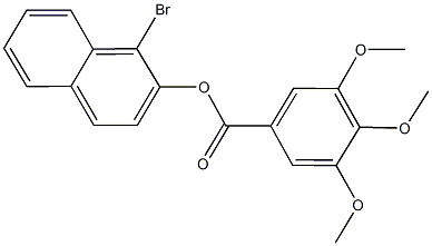 1-bromo-2-naphthyl 3,4,5-trimethoxybenzoate Struktur