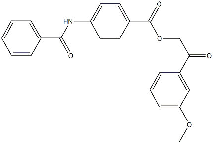 2-(3-methoxyphenyl)-2-oxoethyl 4-(benzoylamino)benzoate Struktur