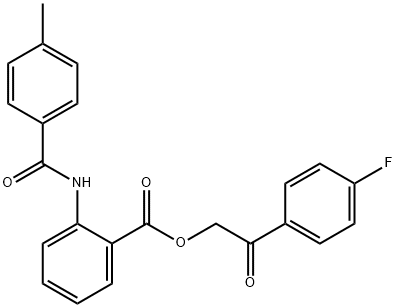 2-(4-fluorophenyl)-2-oxoethyl 2-[(4-methylbenzoyl)amino]benzoate Struktur