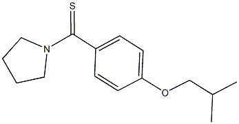 isobutyl 4-(1-pyrrolidinylcarbothioyl)phenyl ether Struktur