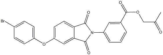 2-oxopropyl 3-[5-(4-bromophenoxy)-1,3-dioxo-1,3-dihydro-2H-isoindol-2-yl]benzoate Struktur