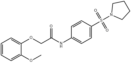 2-(2-methoxyphenoxy)-N-[4-(1-pyrrolidinylsulfonyl)phenyl]acetamide Struktur