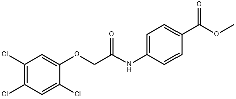 methyl 4-{[(2,4,5-trichlorophenoxy)acetyl]amino}benzoate Struktur