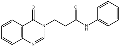 3-(4-oxo-3(4H)-quinazolinyl)-N-phenylpropanamide Struktur