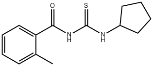 N-cyclopentyl-N'-(2-methylbenzoyl)thiourea Struktur