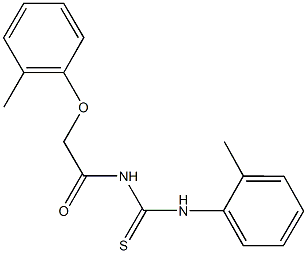 N-[(2-methylphenoxy)acetyl]-N'-(2-methylphenyl)thiourea Struktur