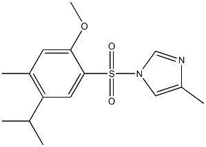 4-isopropyl-5-methyl-2-[(4-methyl-1H-imidazol-1-yl)sulfonyl]phenyl methyl ether Struktur